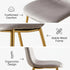 Modern Velvet Dining Chair, Gold Frame - CHARLTON GREY 1pcs