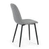 Modern Grey Fabric Dining Chair, Metal Frame - CHARLTON GREY SBK