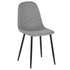 Modern Grey Fabric Dining Chair, Metal Frame - CHARLTON GREY SBK