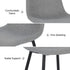 Modern Grey Fabric Dining Chair, Metal Frame - CHARLTON GREY SBK