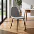 Modern Grey Fabric Dining Chair, Metal Frame - CHARLTON GREY SBK