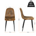 Modern Suede Dining Chair, Metal Frame - CHARLTON SUEDE BROWN FRASERS