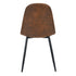 Modern Suede Dining Chair, Metal Frame - CHARLTON SUEDE BROWN FRASERS