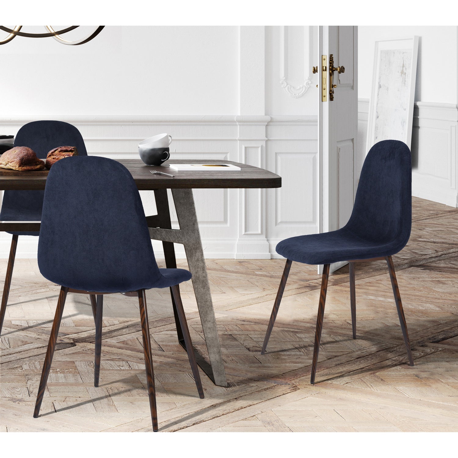 CHARLTON TERRY FABRIC BLUE A Dining Chair
