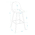 Charlton Terry Upholstery Walnut Metal Leg Bar Stool