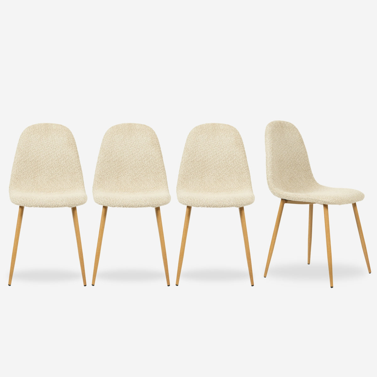 Charlton Beige Oak Leg 4Pcs Dining Chairs