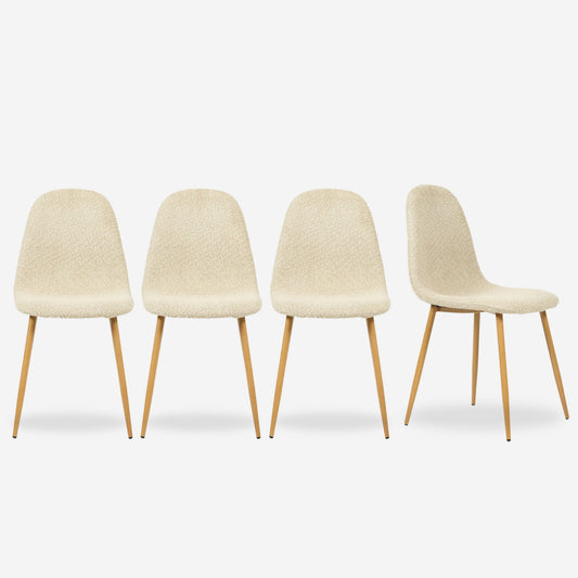 Charlton Beige Oak Leg 4Pcs Dining Chairs