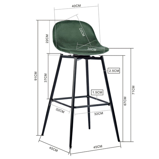Charlton Velvet Revolvable Bar Stool