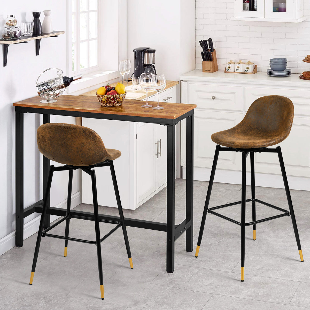 Charlton Velvet Revolvable Bar Stool