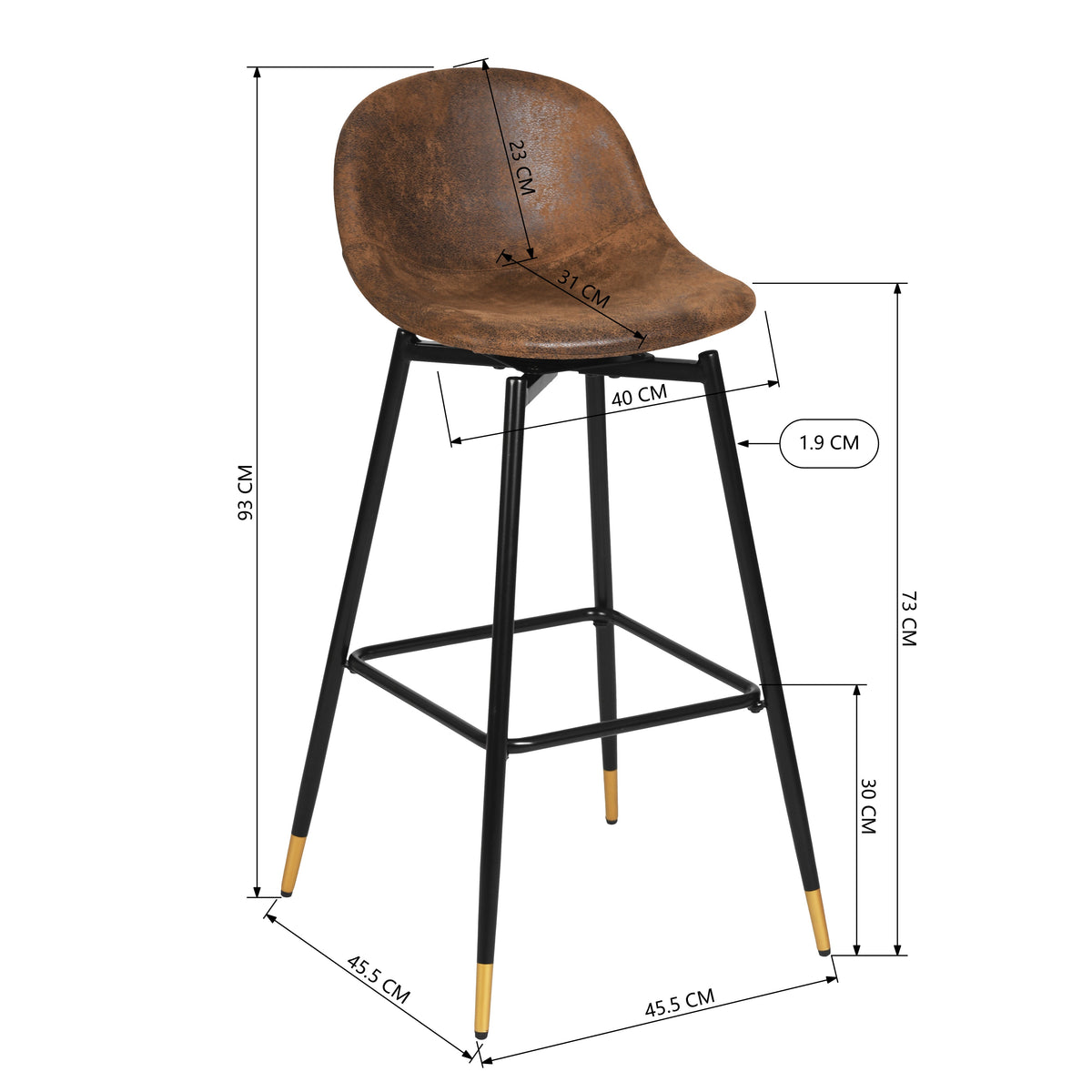 Charlton Velvet Revolvable Bar Stool