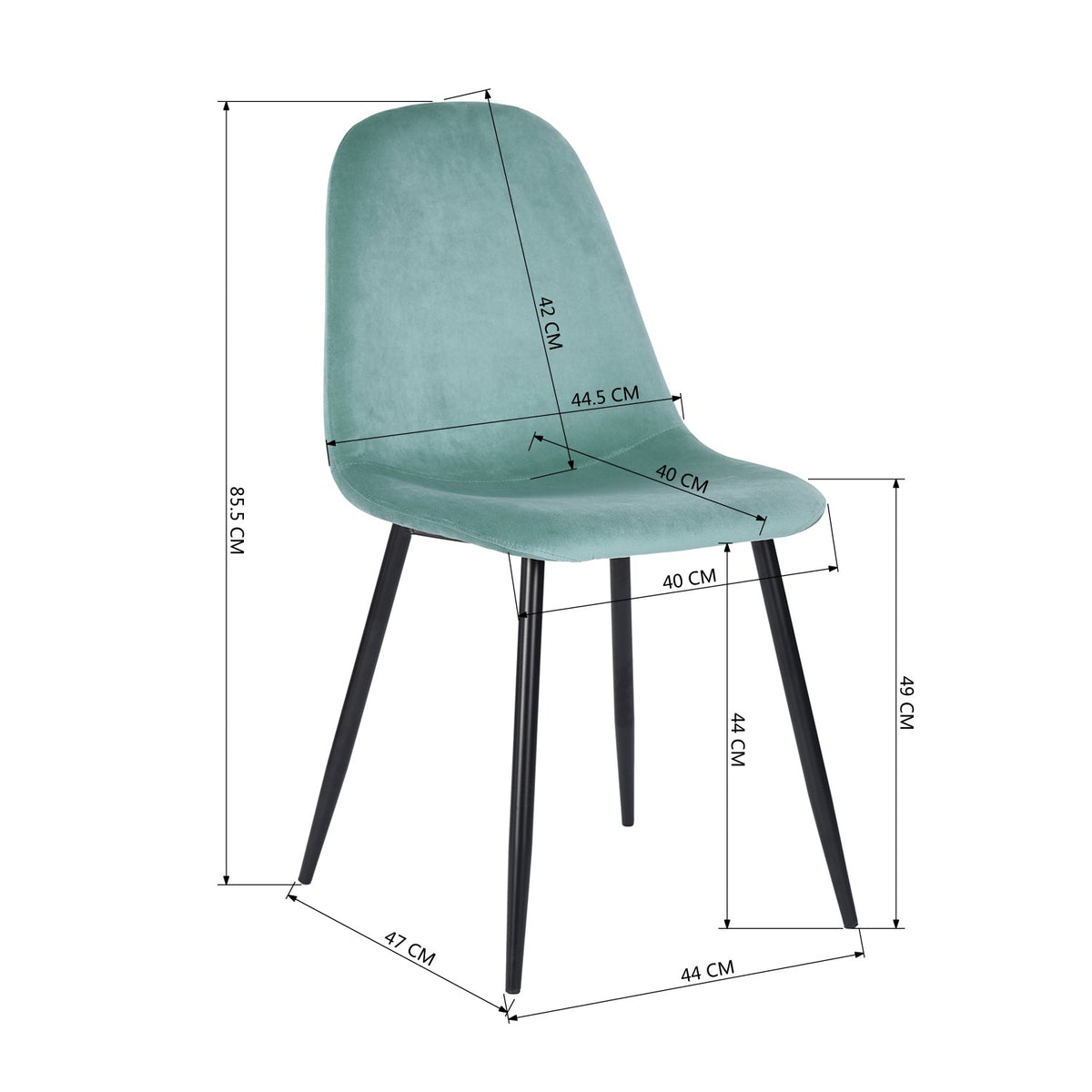 Charlton Velvet Dining Chair( Set Of 2)