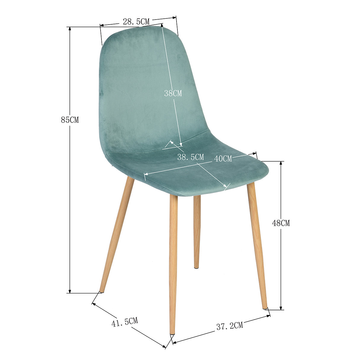 Charlton Velvet Dining Chair( Set Of 2)
