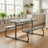 Modern Grey Kids Table Set, PP Top & Metal Legs - CHILDLIKE GREY