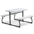 Modern Kids Table Set, PP Top & Metal Legs - CHILDLIKE WHITE