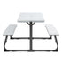 Modern Kids Table Set, PP Top & Metal Legs - CHILDLIKE WHITE