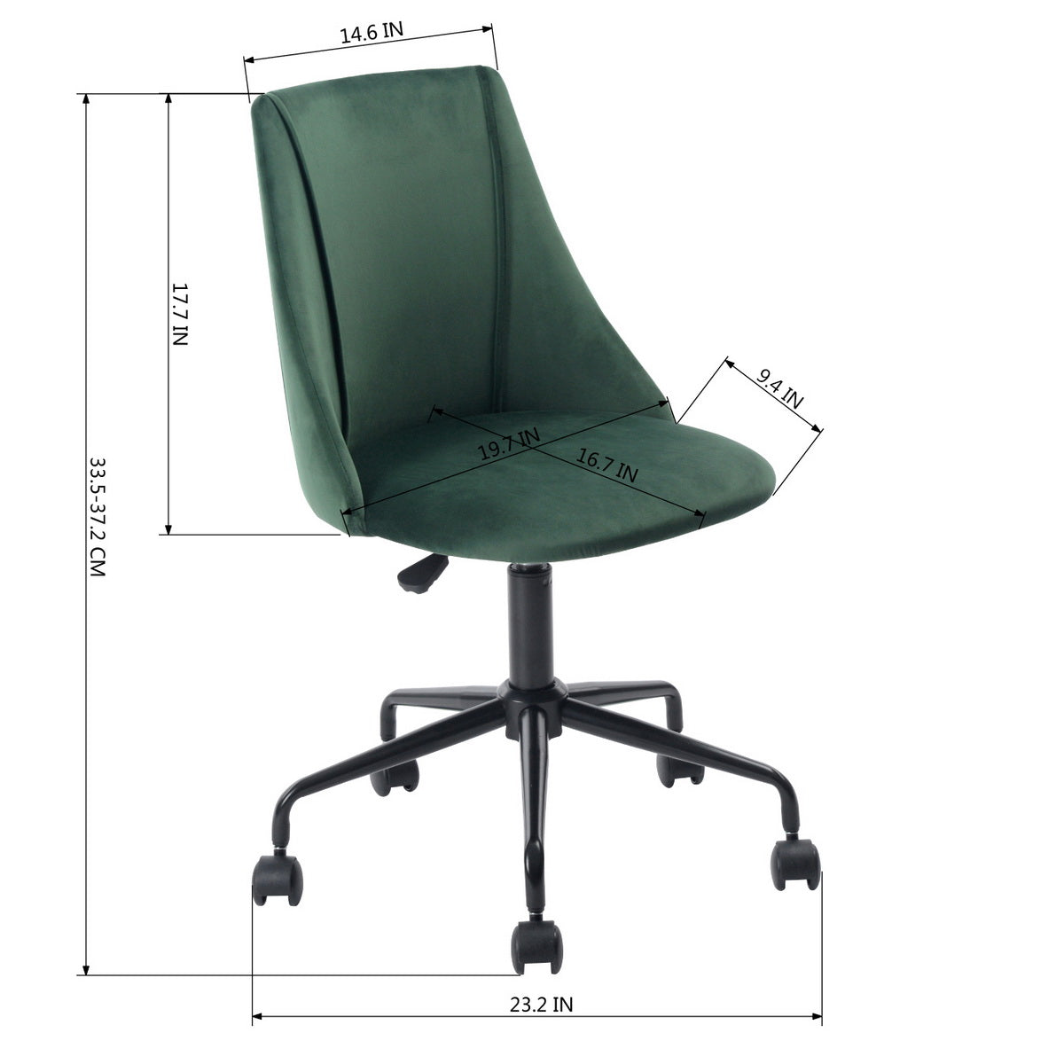 Cian Velvet Upholstery Office Chair
