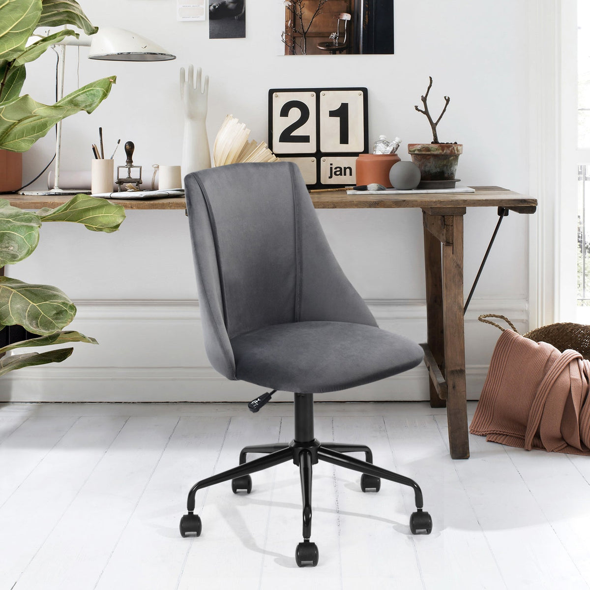Cian Velvet Upholstery Office Chair