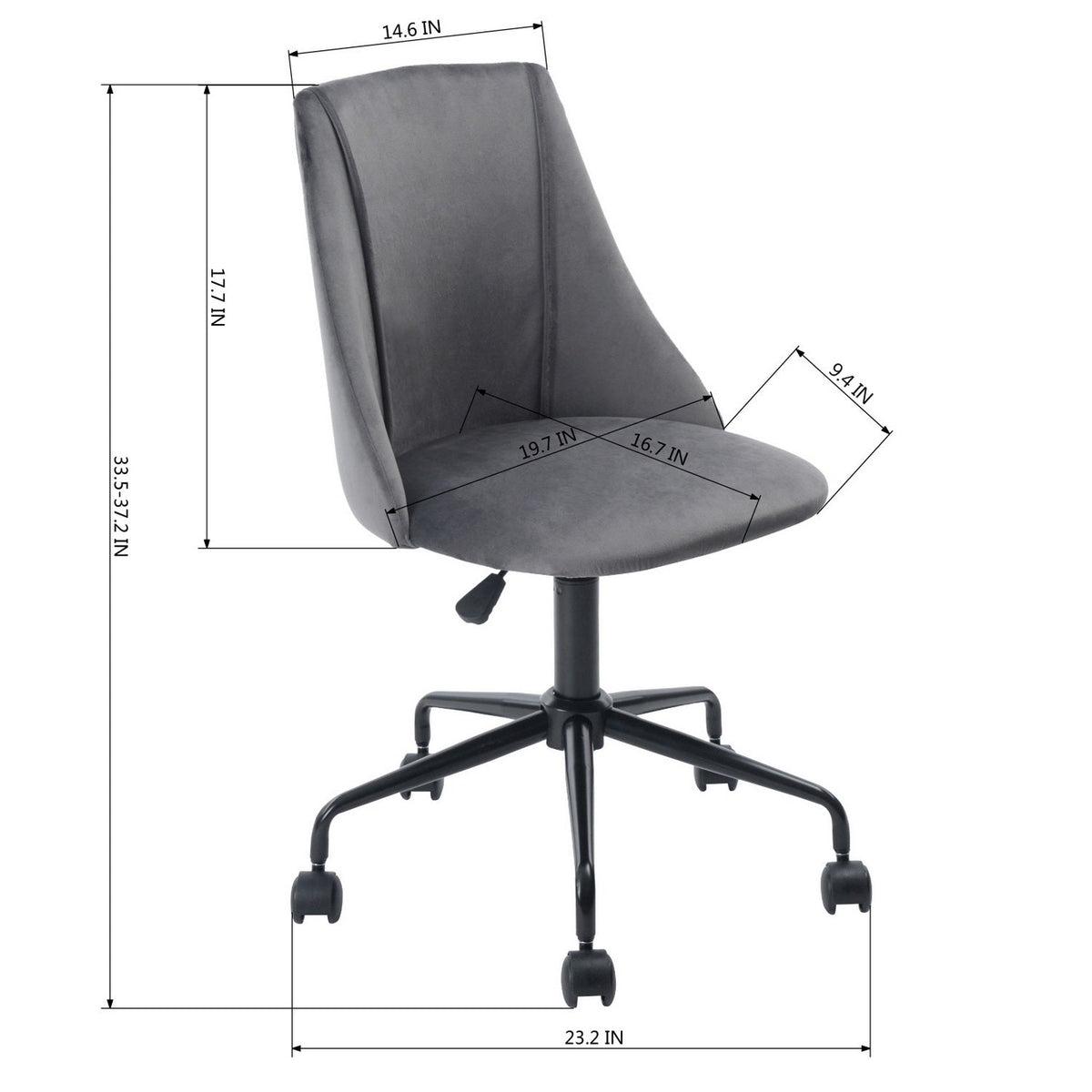 Cian Velvet Upholstery Office Chair