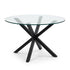 Modern Black Glass Table, Tempered Glass Top – CILLIAN BLACK LEG A