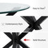 Modern Black Glass Table, Tempered Glass Top – CILLIAN BLACK LEG A
