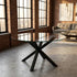 Modern Black Glass Table, Tempered Glass Top – CILLIAN BLACK LEG A