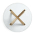Modern Glass Dining Table, Oak Leg Design - CILLIAN OAK LEG A