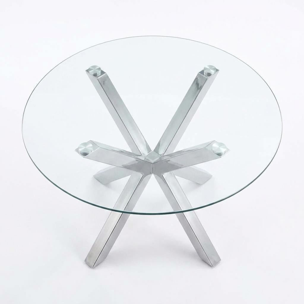 Modern Stainless Glass Table – CILLIAN STAINLESS