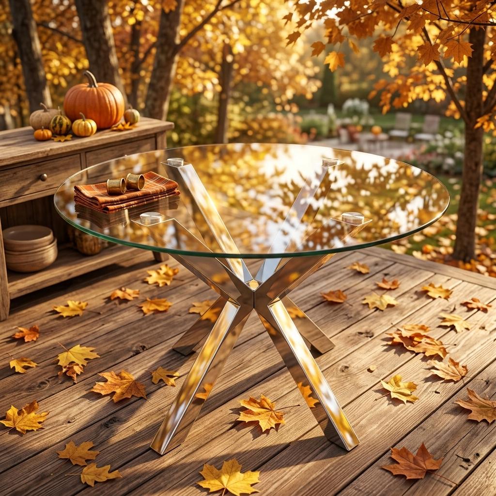 Modern Stainless Glass Table – CILLIAN STAINLESS