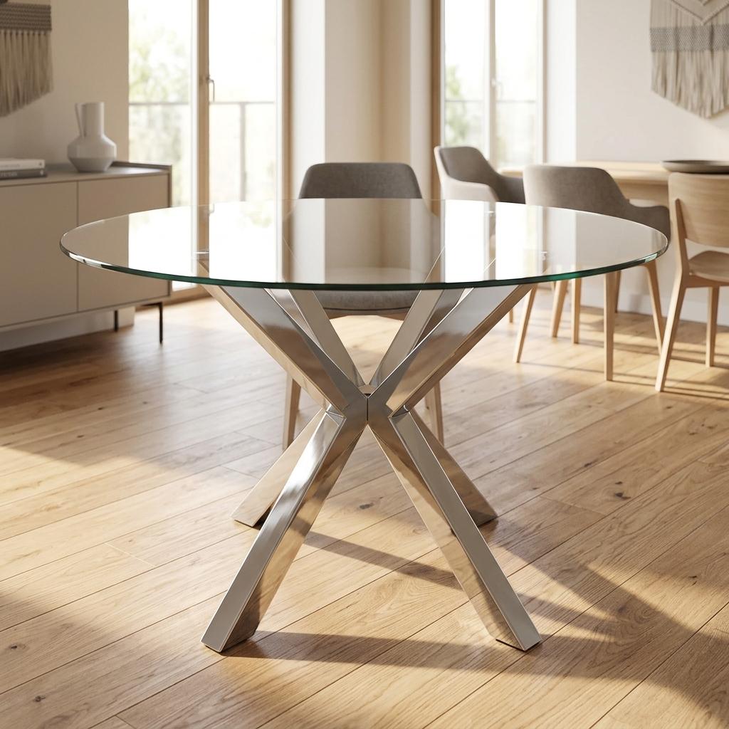 Modern Stainless Glass Table – CILLIAN STAINLESS