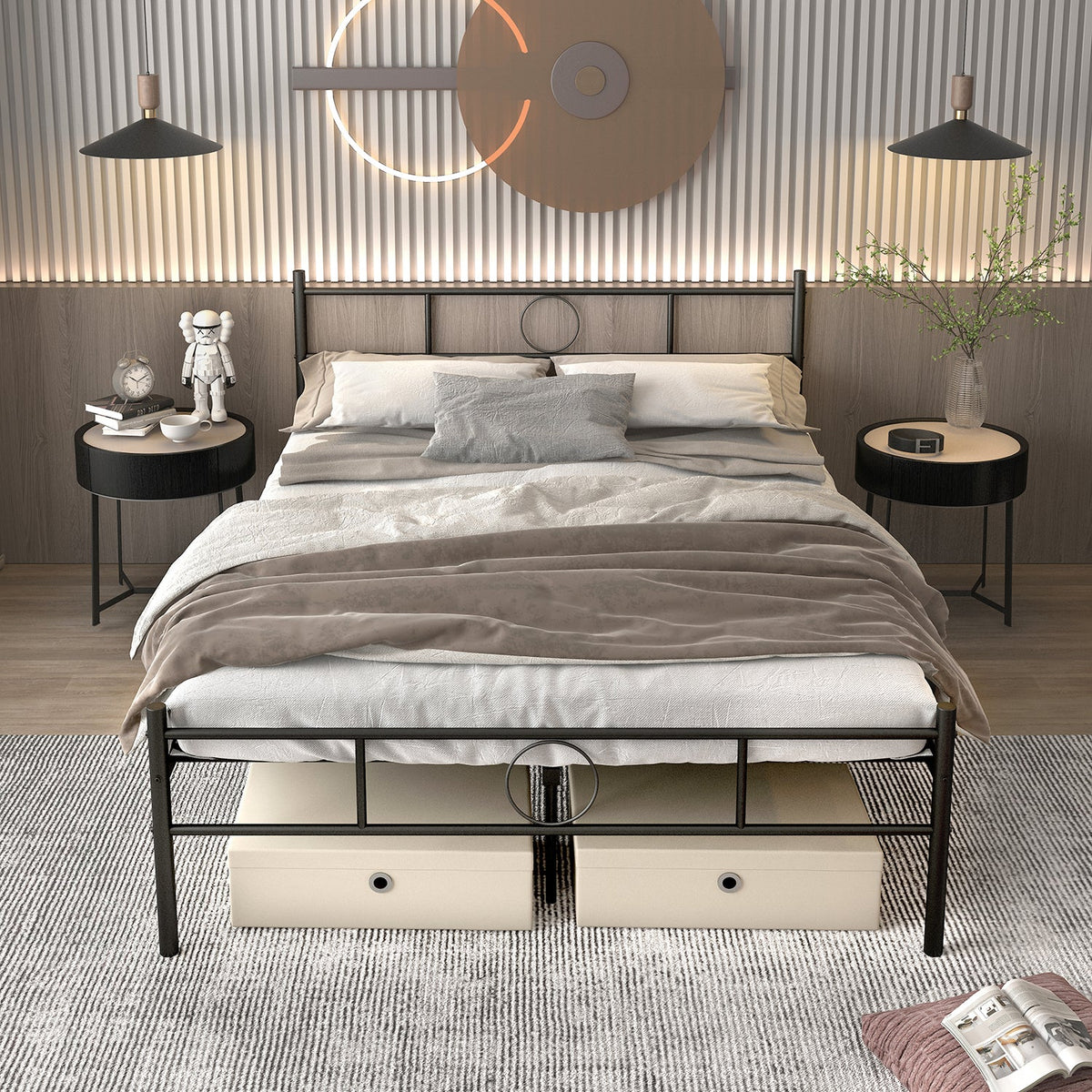Circle Black Bedframe