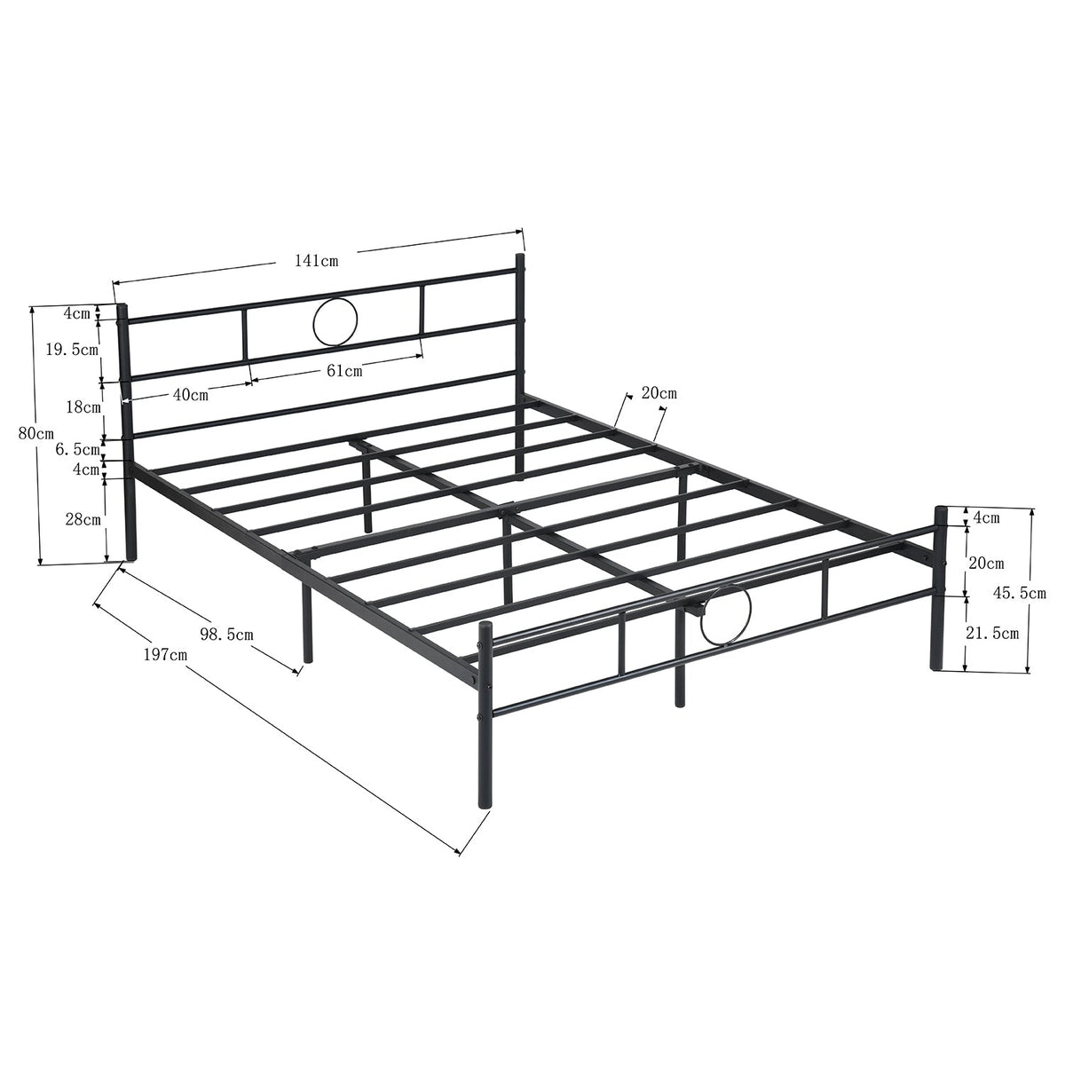 Circle Black Bedframe