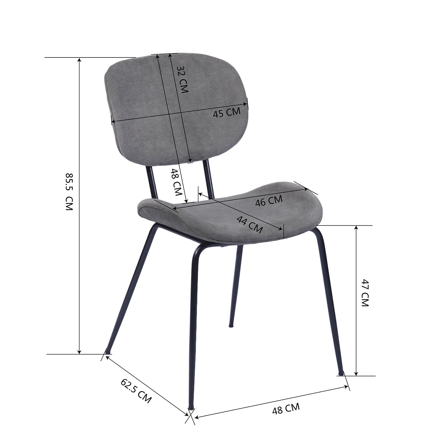 Cleon Terry Fabric Dining Chair