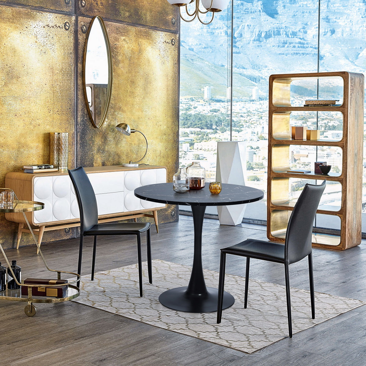Clift Marble Effect Top Dining Table