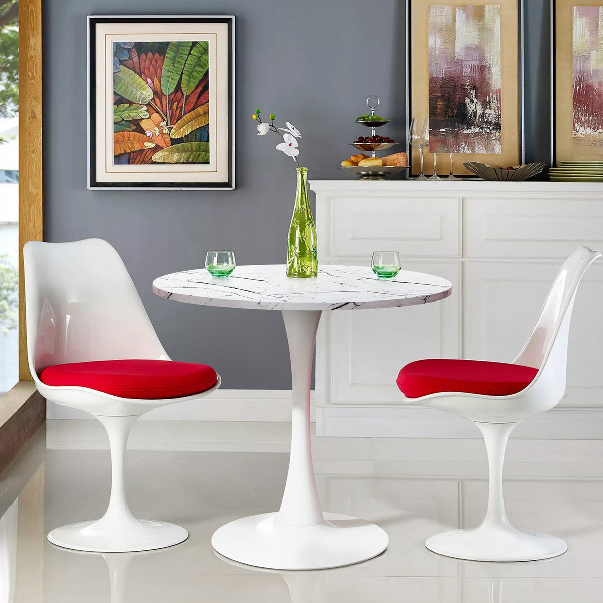 Clift Marble Effect Top Dining Table