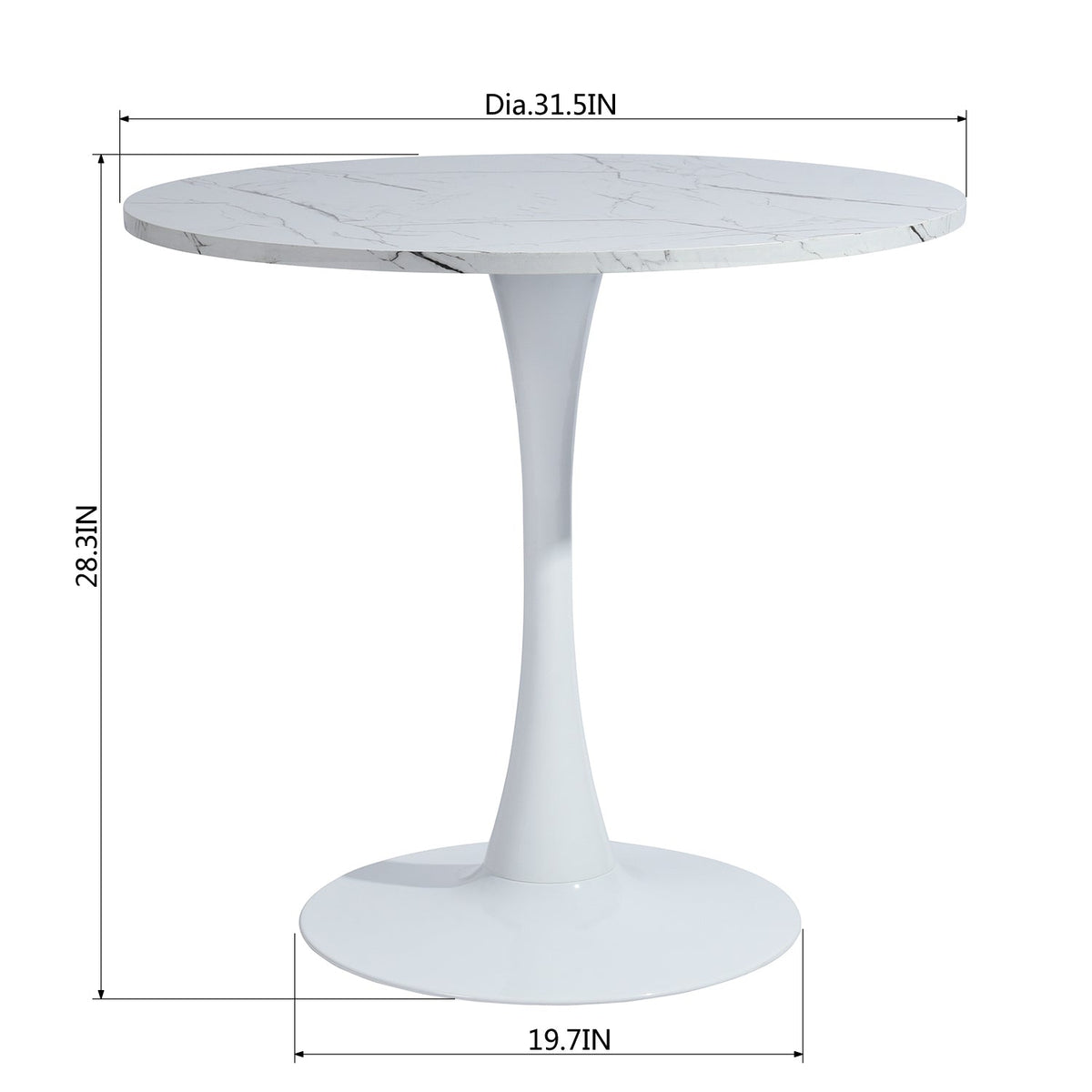 Clift Marble Effect Top Dining Table