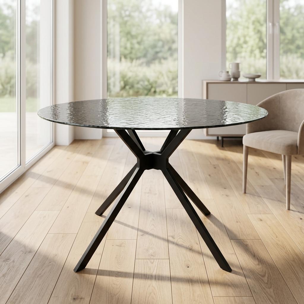 Modern Black Glass Dining Table – COLT BLACK
