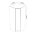 Modern White Corner, Particleboard Mirror - Corner Wardrobe