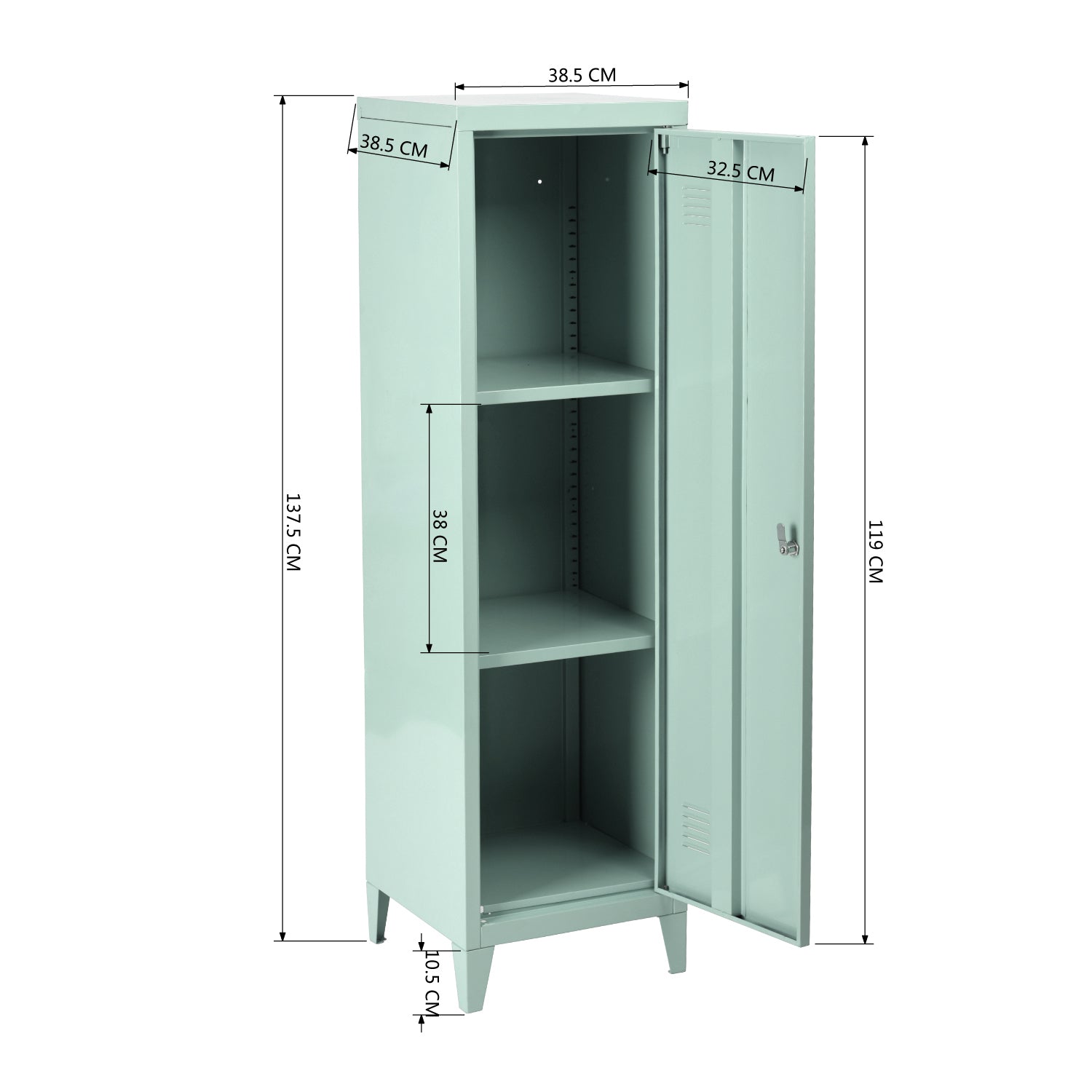 Councilbluffs Green Accent Cabinets