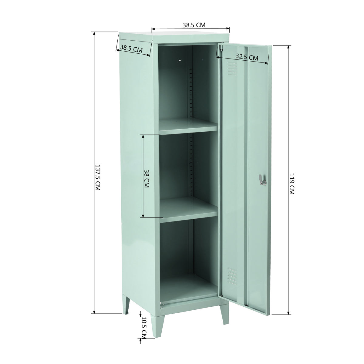 Councilbluffs Green Accent Cabinets