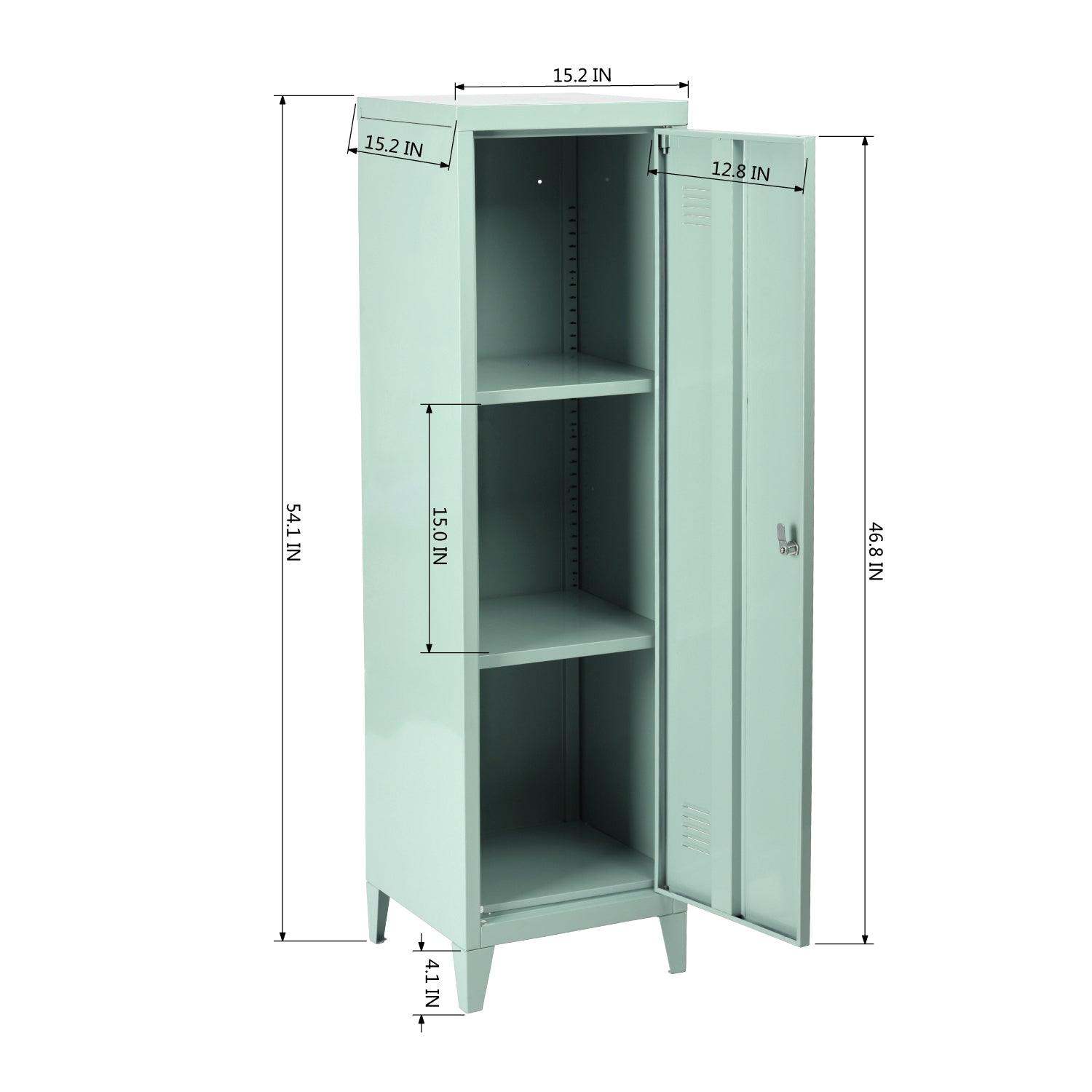 Councilbluffs Green Accent Cabinets