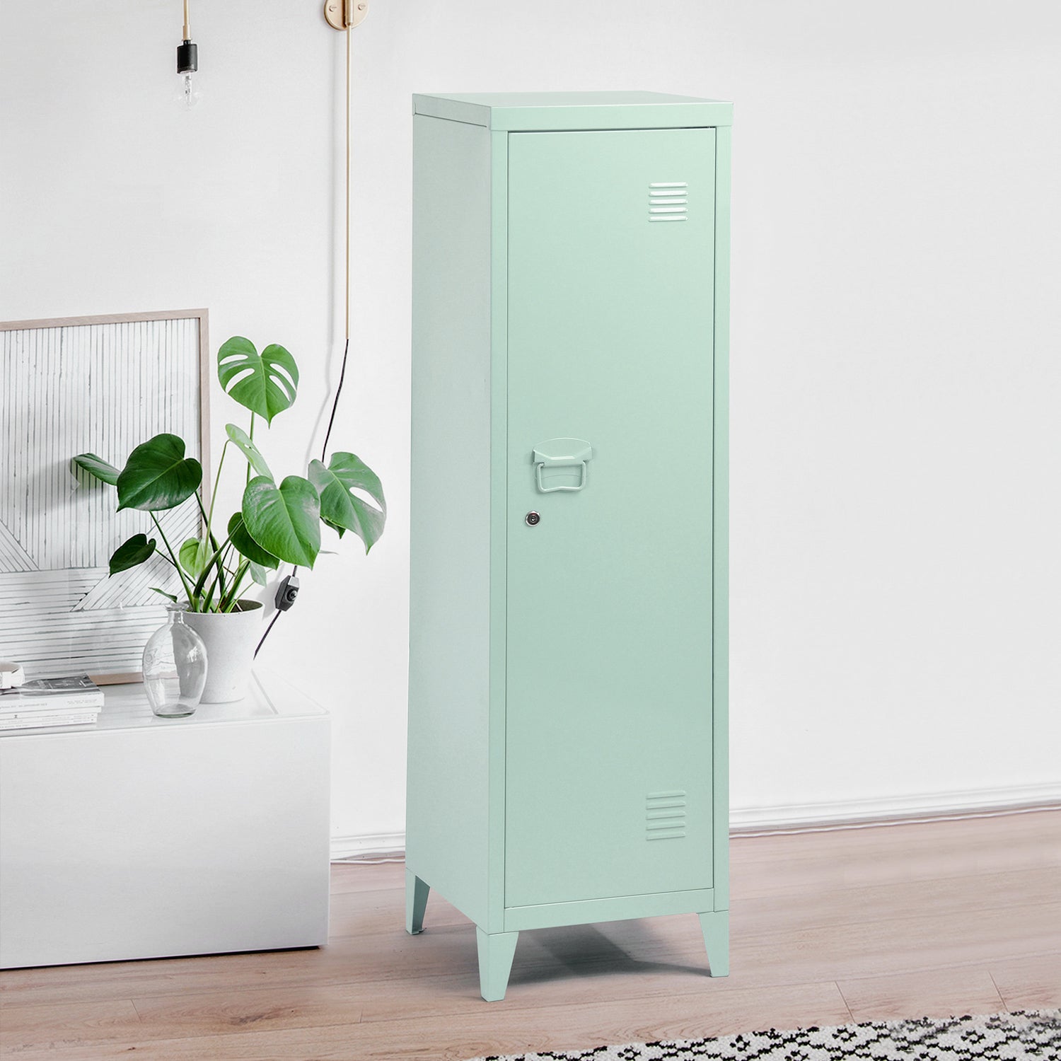 Councilbluffs Green Accent Cabinets