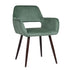 Cromwell Velvet Dining Chair With Dark Brown Metal Leg