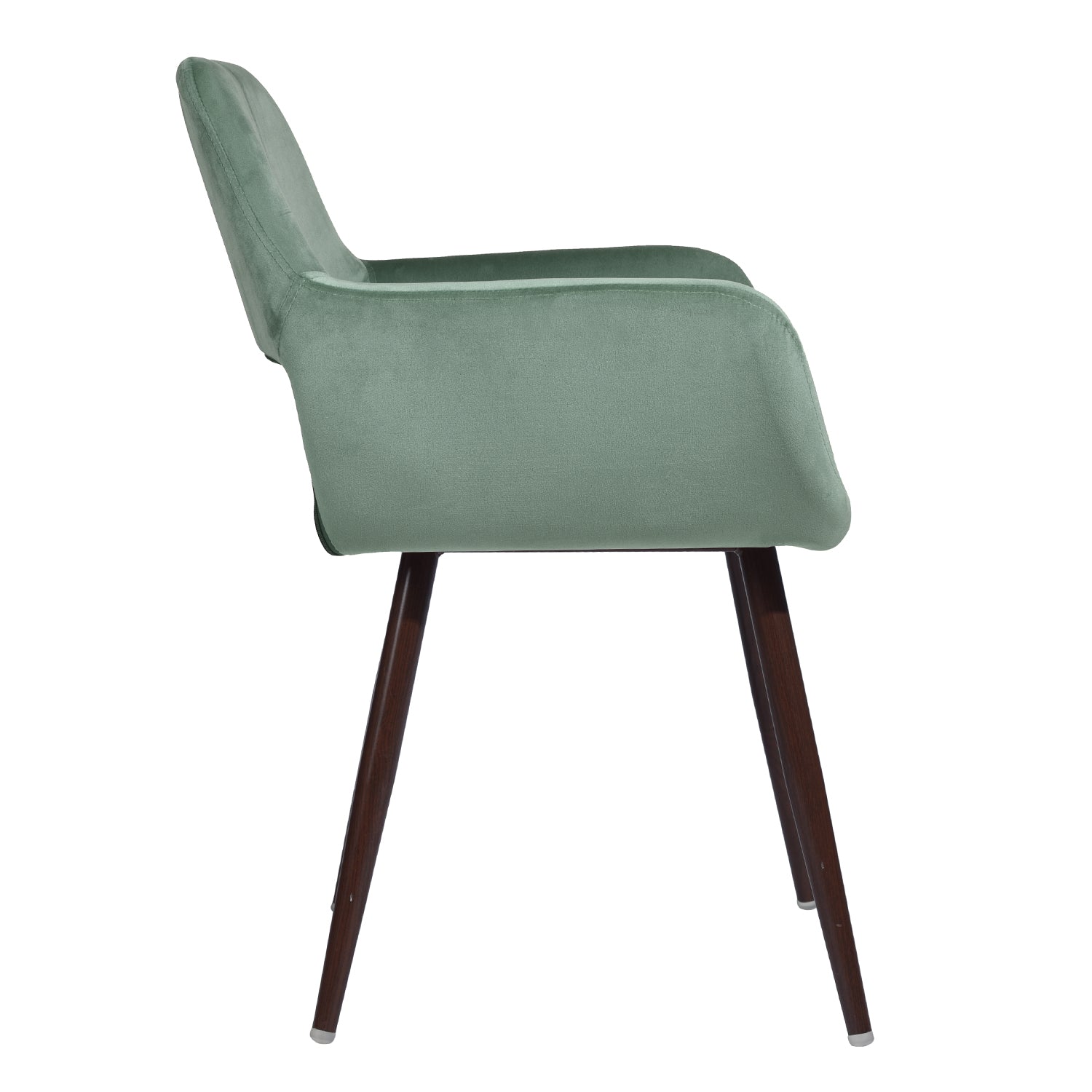 Cromwell Velvet Dining Chair With Dark Brown Metal Leg