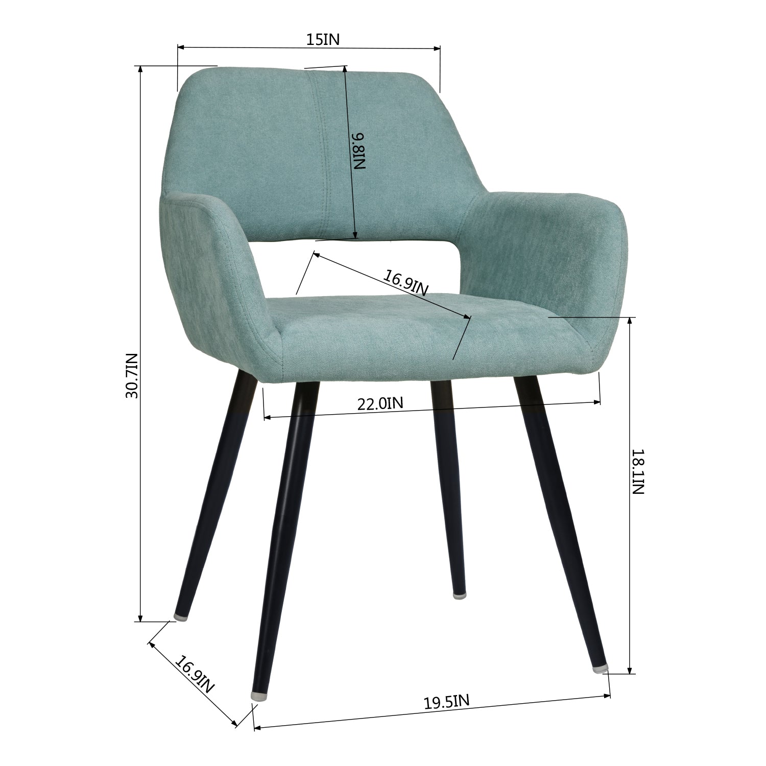 Cromwell Terry Fabric Dining Chair