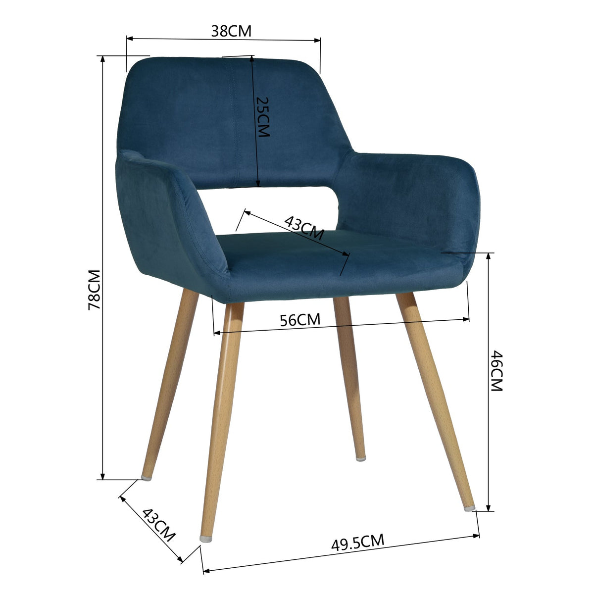 Cromwell Velvet Dining Chair