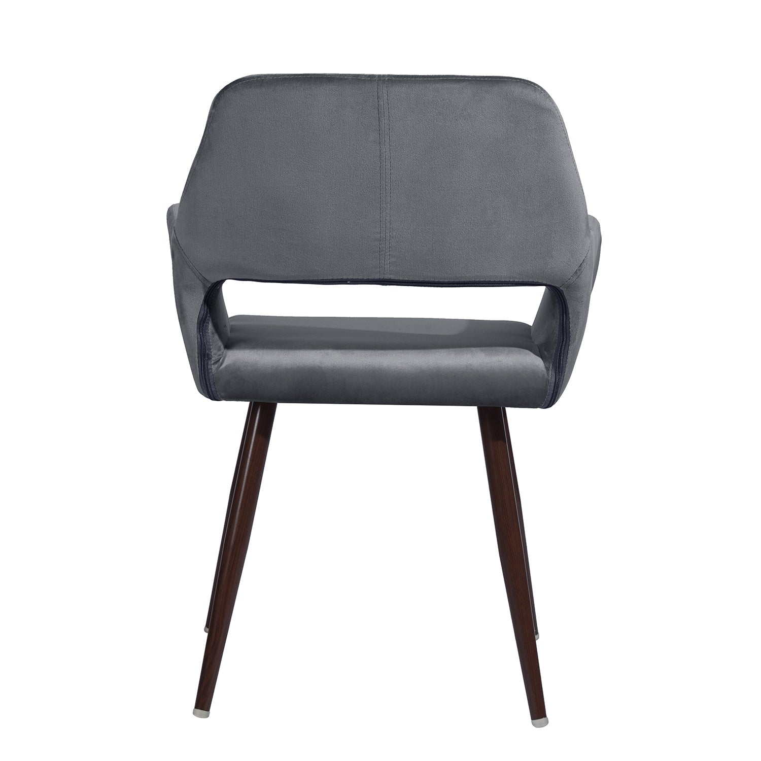 Cromwell Velvet Dining Chair With Dark Brown Metal Leg