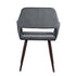 Cromwell Velvet Dining Chair With Dark Brown Metal Leg