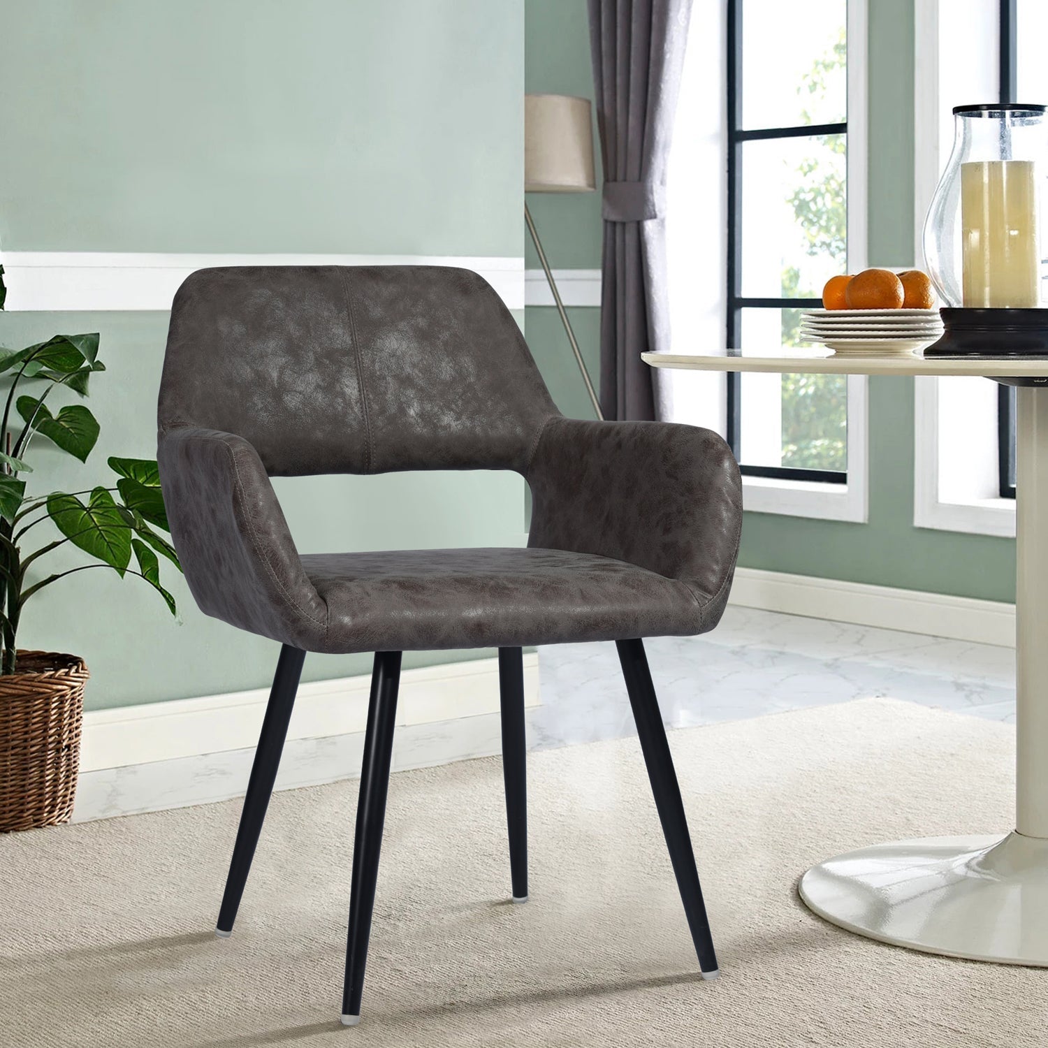 Cromwell Vintage Black Leg Dining Chair