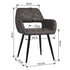 Cromwell Vintage Black Leg Dining Chair