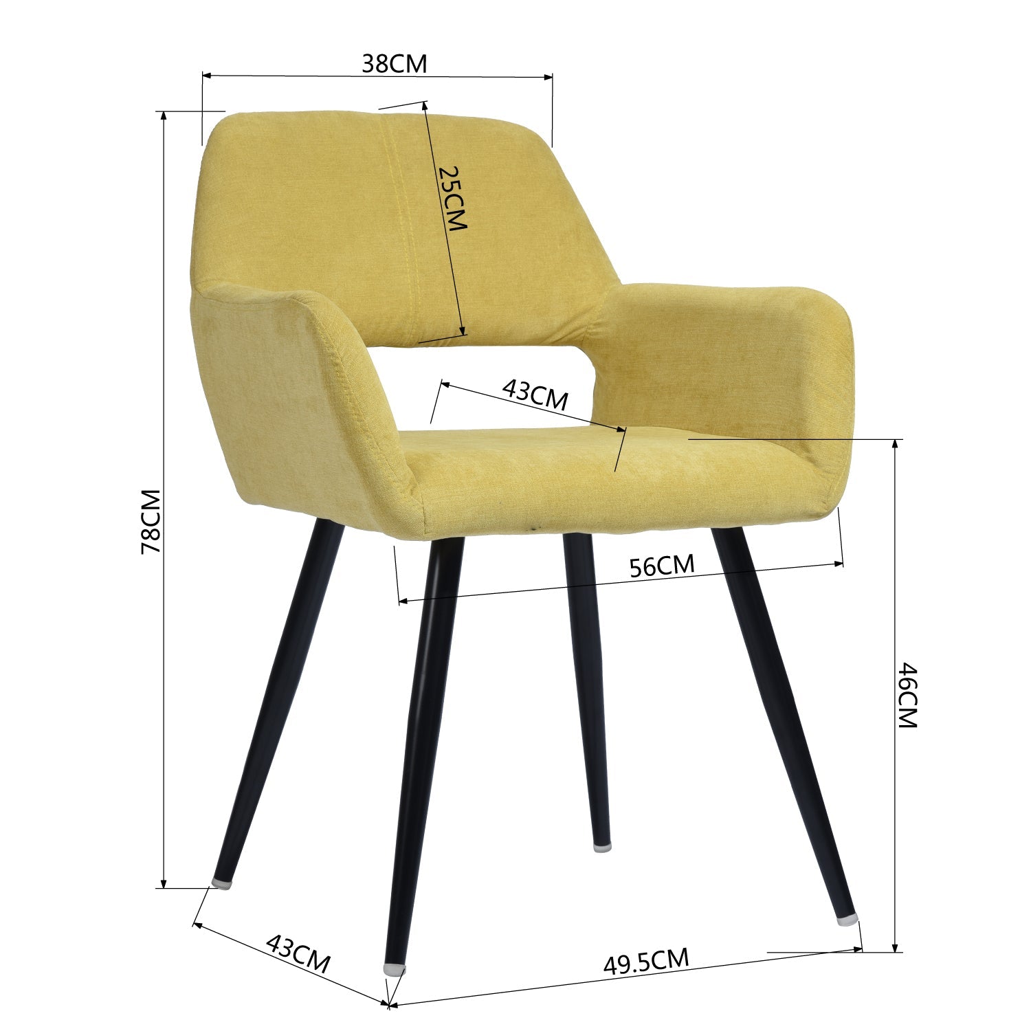 Cromwell Terry Fabric Dining Chair